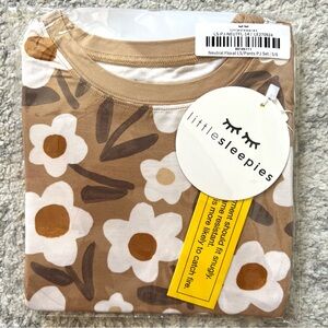 Little Sleepies Daisy Daydream Two Piece Pajama Set Size 5/6 Neutral Floral